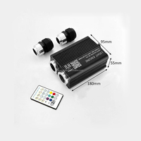 Kit d'éclairage intérieur de voiture 32W Twinkle Starlight, décoration RGBW, 6,5 pieds/2 m, 0,75 mm, 1000 étoiles, kit de plafond de voiture, contrôle RF APP