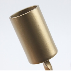 Support de bougie en fer forgé fait main, grand modèle, avec nœud, doré, pour Noël, <span class=keywords><strong>mariage</strong></span>, décoration de table à la maison - Product Image 5