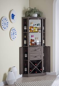 Nouvelle personnalisation de meubles de salon modernes armoire de bar avec casier à vin rotatif armoire à liqueur 8 bouteilles casier à vin caché