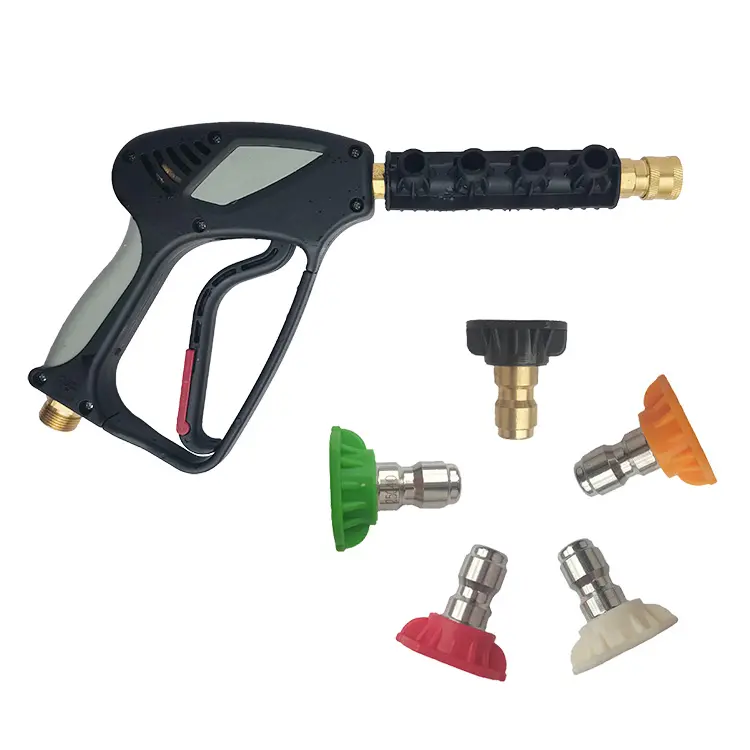 OEM Wholesale 3 Models High Strength 5000psi Car Washing Gun High Pressure Washer Water Lance With Spray Nozzle Sets