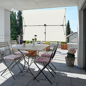 6x4ft 야외 발코니 우산-플랫 베란다 풀 파티오 우산 직사각형 캐노피 그늘 UPF50 + 자외선 차단 360 ° 회전 - Product Image 3