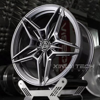 Jantes forgées monobloc Performance 20-22 pouces argent brossé 5 branches fendues 5x112 pour Audi A4 A5 S5 B9