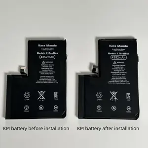 Kara Manda yeni 100% sağlık çözmek Popup onarım telefon KM pil için iPhone batarya yedek pil iPhone 13 Pro Max
