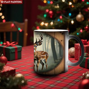 Custom Festival Theme Magic Mug Frosted Black 11oz <b>Ceramic</b> Heat Sensitive <b>Cup</b> - Product Image 2