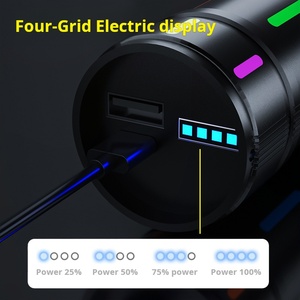 Xinsite Tùy Chỉnh 1000 Lumen Trắng Laser Đèn Pin Mạnh Mẽ <span class=keywords><strong>LED</strong></span> Ánh Sáng Đa-Chức Năng Hợp Kim Nhôm Màu Đen Đèn Pin Bền - Product Image 4