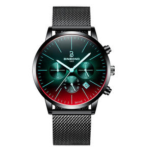 Binbond B0135 0135 Montre Homme Tendance Bracelet Acier Mouvement Quartz Date Automatique Étanche Relogio Masculino - Product Image 1