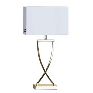 Lampe de bureau en nickel brossé pour hall d'hôtel, chambre d'hôtel, salon, chambre à coucher, bureau, éclairage et décoration intérieure - Product Image 1