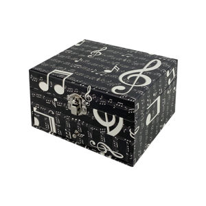 Caja de Almacenamiento de Joyas <span class=keywords><strong>Musical</strong></span> de Papel Ecológico en Oferta, Organizador con Diseño de Notas Musicales y Bailarina Giratoria, Estilo Coreano, Regalo para Niñas - Product Image 3