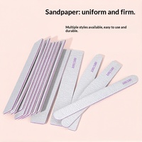 Lime à ongles double face ultra-fine violette, non abrasive, pour ponçage et polissage, outil de manucure, vente en gros fabricant