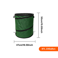 Sac à feuilles de jardin pliable, poubelle pliable, seau à débris de jardin, collecteur de déchets végétaux, gain de place, nettoyage de la pelouse