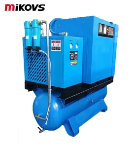 Custom voltage 575v 60hz 7.5kw All-in-one 8bar Compressor Combined Air Compressor With Air Tank for Printing Shops