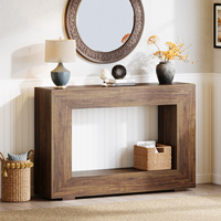 Table console de style ferme américaine, 47 pouces, table console d'entrée avec rangement, table d'appoint industrielle pour le couloir, pour le salon