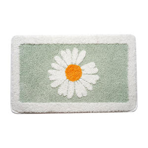 Alfombra de Baño Rectangular con Diseño de Margaritas, Antideslizante y Absorbente para Uso Doméstico - Product Image 3