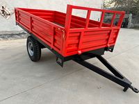 Remorque agricole compacte 7CX-3 pour tracteur, benne hydraulique 3T pour petite ferme et jardin, avec essieu et composants essentiels de transmission, à vendre