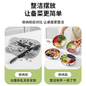 304 Stainless Steel Divided Plate For Hot Pot Ingredient Preparation Fruit Snack Serving Dish - Product Image 4