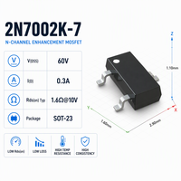 MOSFET N-Channel 2N7002K-7 TIN-LEAD 60V 0.3A à montage en surface, sécurité NK Guangdong