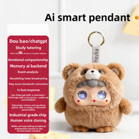 Boneka Dinosaurus Hijau Custom OEM, Mainan Hewan Isi Dakron, Ensiklopedia Suara, Mata Menyala, Hadiah Edukatif untuk Anak, Mainan Plush AI