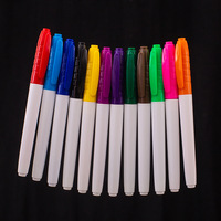 Ensemble de 12 marqueurs avec clip, effaçables, pour tableau blanc, pour l'école, le bureau, le dessin, l'écriture, la papeterie, en stock, vente en gros