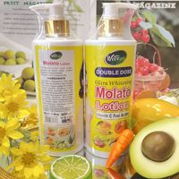 Beurre Corporel 500ml Vitamine C Molato Carotte Tricolore Hydratant Éclaircissant Raffermissant Non Gras Lotion Corporelle aux Fruits et Légumes