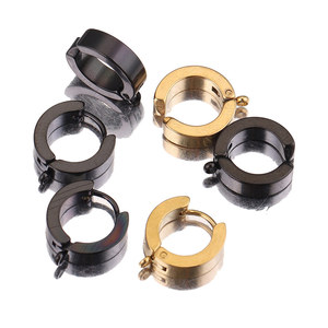 Anneau de soudure de <span class=keywords><strong>pince</strong></span> de cosse d'or plaqué sous vide d'acier inoxydable <span class=keywords><strong>pour</strong></span> des boucles d'oreilles de bricolage faisant des accessoires de bijoux - Product Image 1