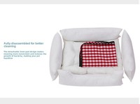 Nid pour animaux de compagnie amovible et lavable, chaud, pour toutes les saisons, utilisation en intérieur, lit pour chien et chat amovible, design élégant