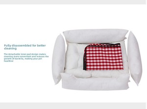 도매 분리형 세탁 가능 따뜻한 애완동물 둥지 사계절 실내용 탈착식 강아지 고양이 침대 디자이너 - Product Image 6