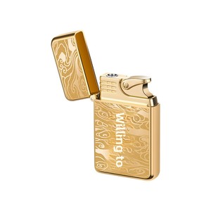 Nouveau Briquet Métallique Créatif Lumineux Haut de Gamme Coupe-Vent à <span class=keywords><strong>Flamme</strong></span> Rouge Ultra-Fine Rechargeable au Butane - Product Image 6