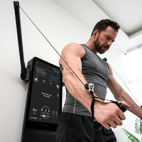 ASITA Machine à câbles murale tout-en-un avec écran tactile pour salle de sport à domicile intelligente