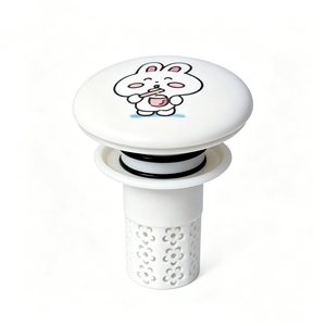Ensemble de bouchons de vidange blancs pour lavabo, pièces de rechange pour l'assemblage du drain de lavabo de salle de bain - Product Image 4