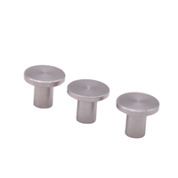 304 Stainless Steel Flat Head Female Threaded Rivet, CNC Machined Insert Nut for Flat Female Screw