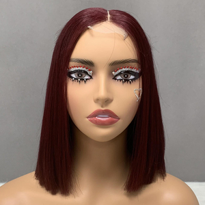 Perruque Kim Bob 2x6 en cheveux humains vierges super double drawn de 10 pouces, qualité professionnelle - Product Image 5