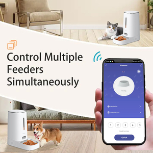 Tuya 4L RVS Slimme Huisdierenvoeder voor Honden en Katten, Wi-Fi Afstandsbediening via Mobiele App, Microchip Automatische Voeder - Product Image 6