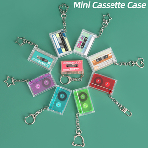 SUNSHING Custom NFC Mini Cassette Tape Keychain Tiny VHS <b>Case</b> Vinyl <b>Record</b> Keyring Retro Music Cassette <b>Case</b> NFC Keychain - Product Image 4