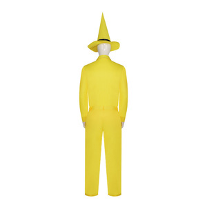 Conjunto de disfraz de hombre amarillo con sombrero, corbata, guantes, traje para Halloween, Día Mundial del Libro, actuación en escenario - Product Image 4
