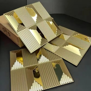 <span class=keywords><strong>2025</strong></span> bức tường mới bao gồm màu vàng <span class=keywords><strong>3D</strong></span> tấm Tường gương như gạch ốp tường cho nội thất - Product Image 1