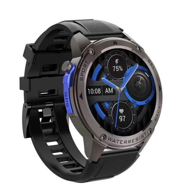 2026 DM56 AMOLED Sport Smart Watch  GPS and 5ATM Waterproof Air Pressure Altitude Compass for Men Smartwatch