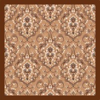 Écharpe carrée de luxe en satin de polyester à motif damassé baroque 70x70cm pour femme, châle multifonctionnel respirant pour tenue de bureau formelle