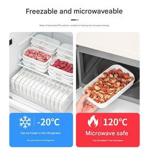 Refrigerator Food <b>Storage</b> Container Frozen Meat Preservation <b>Box</b> Stackable Fresh Keeping Organizer for <b>Kitchen</b> Freezer Use - Product Image 2