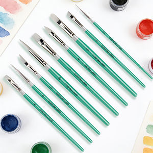 Juego de 9 Pinceles Profesionales Fontainebleau con Logotipo Personalizado para Pintura Artística, Mango de Madera Sintética, Pincel para Artistas - Product Image 2