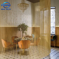 Rideau en maille de chaîne décorative en aluminium pour la décoration murale des bars et restaurants
