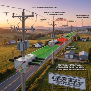 Outdoor SF6-Gasisolierter Lasttrennschalter 38kV 630A Dreiphasiger Trennschalter für Verteilungsleitungen - Product Image 5