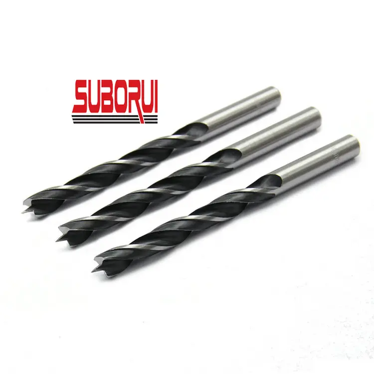 SUBORUI Tool High carbon steel brad point wood drill bit for Wood Precision Hole Drilling