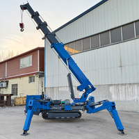 Grue araignée personnalisable certifiée CE de 3 et 4 tonnes, directement de l'usine, avec ventouses à vide pour l'installation de murs-rideaux en verre