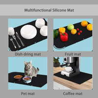 Nouvel arrivage de tapis de vidange multifonctionnel imperméable tapis de vaisselle pliable écologique tapis de séchage de vaisselle en silicone pour la cuisine