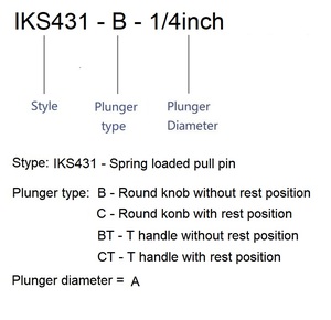 Chốt Khóa Kéo Lò Xo Tháo Nhanh Tay Cầm Chữ T IKS431-BT - Product Image 6