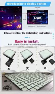 Jeu interactif LED pour enfants sur le sol - Panneaux LED réactifs avec défis de grille de saut, dalles LED pour le jeu 'Le sol est en lave' - Product Image 6