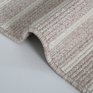 Tapis en polypropylène gris résistant aux intempéries, résistant à l'eau, anti-UV, tressé, <span class=keywords><strong>terrasse</strong></span>, tapis d'extérieur personnalisé pour patio - Product Image 4