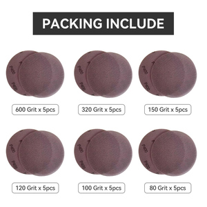 Disque <span class=keywords><strong>de</strong></span> ponçage en céramique premium, maille anti-blocage, <span class=keywords><strong>papier</strong></span> abrasif 125mm 150mm pour polissage automobile et travail du bois - Product Image 6