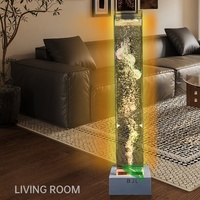 Lampu Pilar Bunga Gelembung Air Akuarium Modern Mewah untuk Dekorasi Rumah