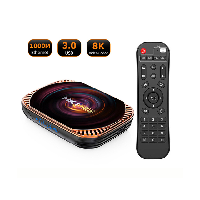 Wholesales HK1 RBOX X4 Smart IPTV Box 4GB ram 128GB Rom 64GB 32GB Amlogic S905X4 Quad Core 4K 8K Media Player HDR Set Top Box
